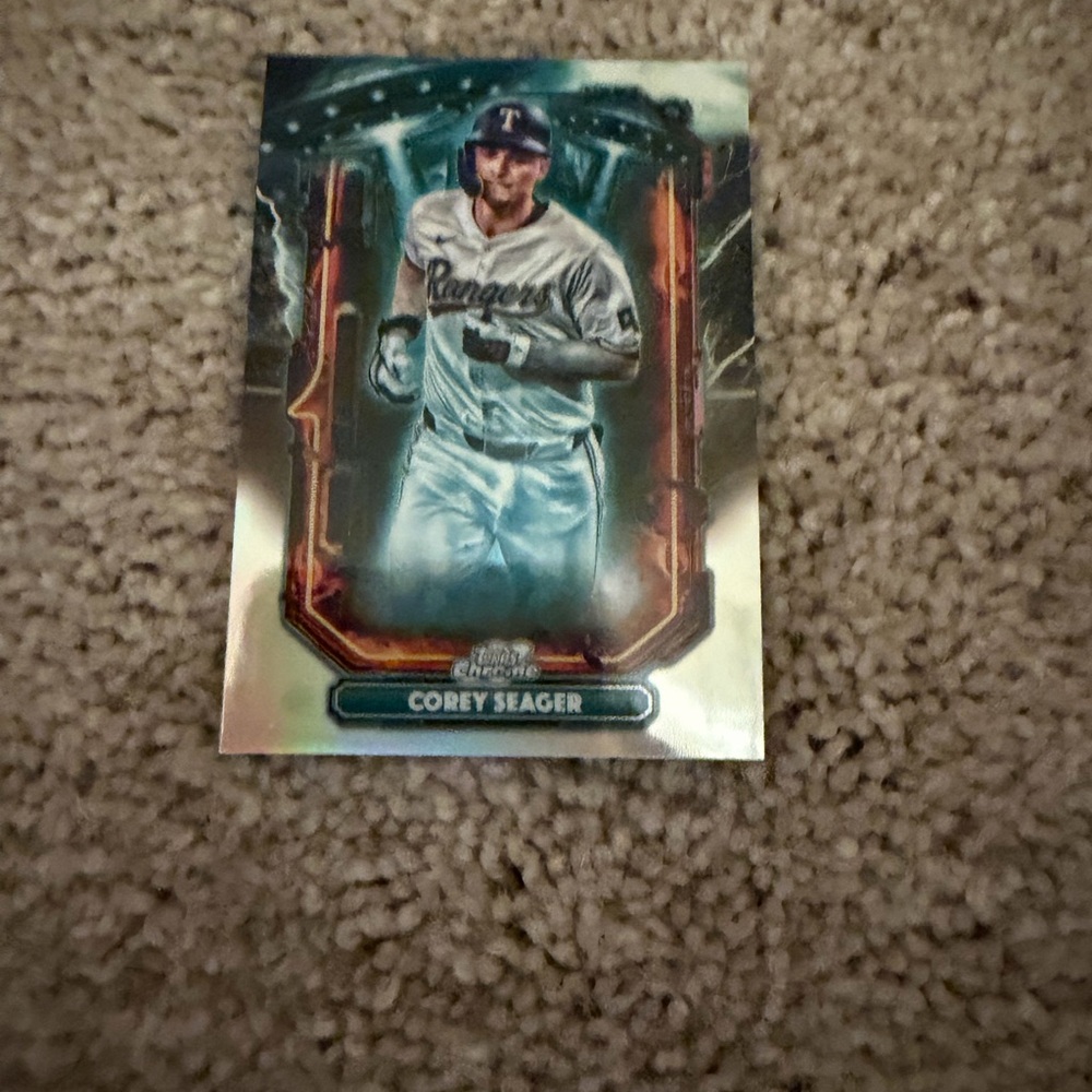 Corey Seager Texas Rangers Baseball Card - Team Colors